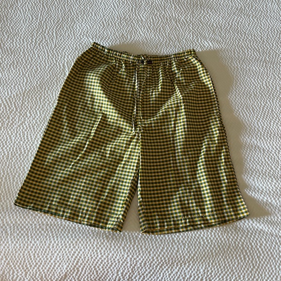 Andrew Scott NWOT 60% Cotton Loungewear Drawstring Shorts in Gingham - Picture 2 of 6